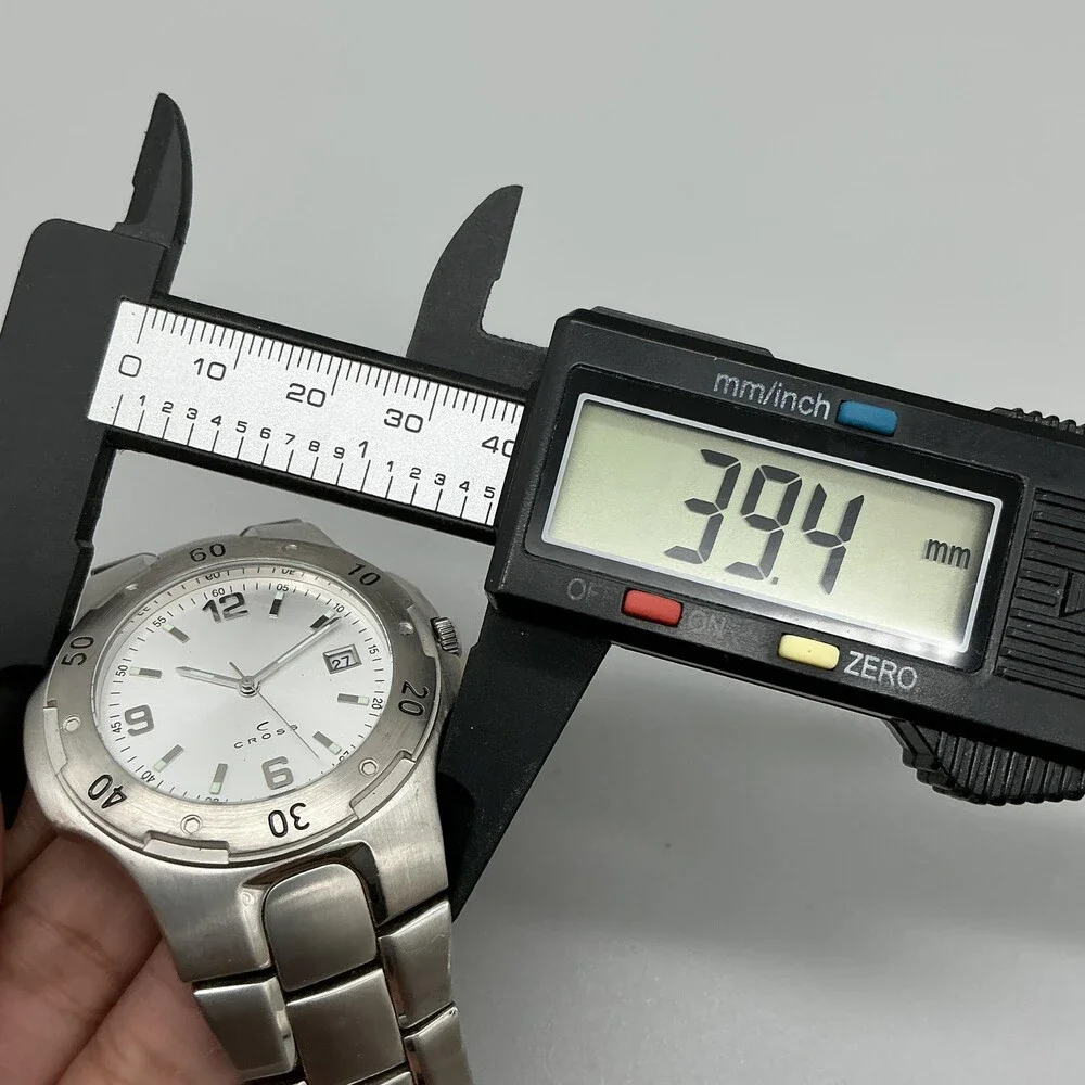 Cross Cingular Wireless Mens Watch 39mm Silver Tone Date New Battery 8.5